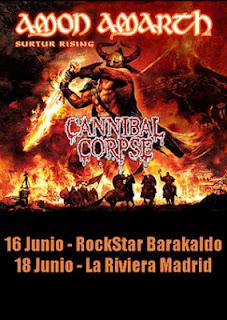 Cannibal Corpse + Amon Amarth, La Riviera, Madrid, 18/06/2012