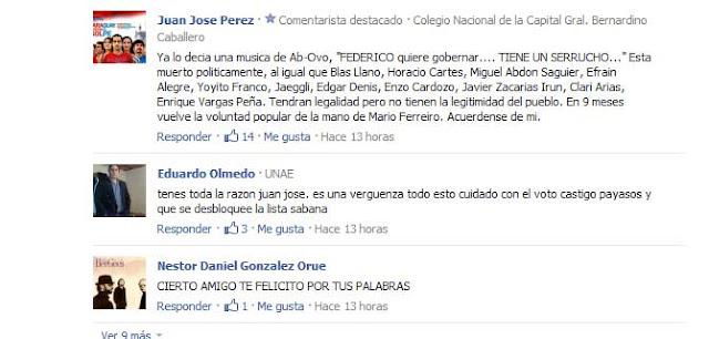 Los paraguayos rechazaron el golpe de Estado que desplazó a Lugo, según encuestas y Facebook Los paraguayos rechazaron el golpe de Estado que desplazó a Lugo, según encuestas y Facebook