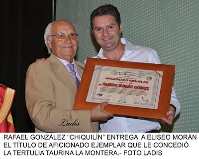 CENTENARIO DE LA PLAZA DE POZOBLANCO: HOMENAJE A ELISEO MORÁN, CIRUJANO JEFE DE LA PLAZA DE TOROS CENTENARIO DE LA PLAZA DE POZOBLANCO: HOMENAJE A ELISEO MORÁN, CIRUJANO JEFE DE LA PLAZA DE TOROS