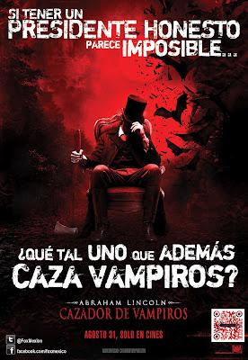 Abraham Lincoln: Cazador de vampiros nuevo poster mexicano