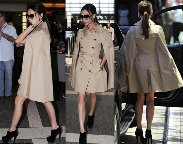Victoria Beckham usa la capa al estilo del inspector Clouseau Victoria Beckham usa la capa al estilo del inspector Clouseau