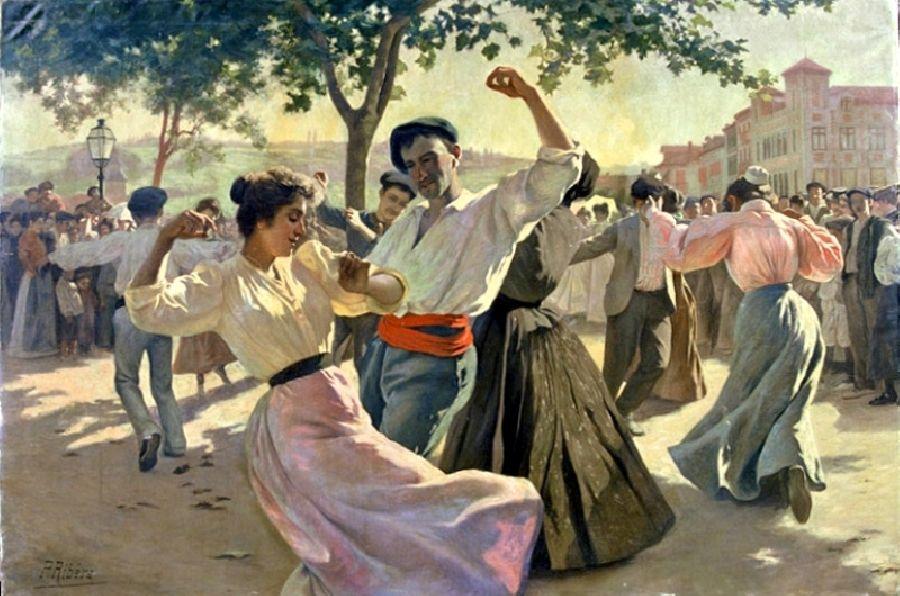 Danzas vascas. Fuente: Musée Basque et de l'Histoire de Bayonne Danzas vascas. Fuente: Musée Basque et de l'Histoire de Bayonne