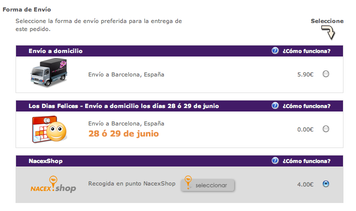 entrega Comprando en Tusperfumes.net