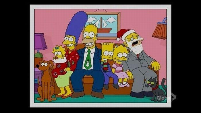 Postales de Los Simpsons a través de los años