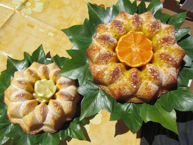 Bizcochos gemelos naranja y limón Bizcochos gemelos naranja y limón