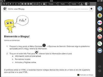 Blogsy: Una App para manejar nuestros Blogs Bienvenida Blogsy