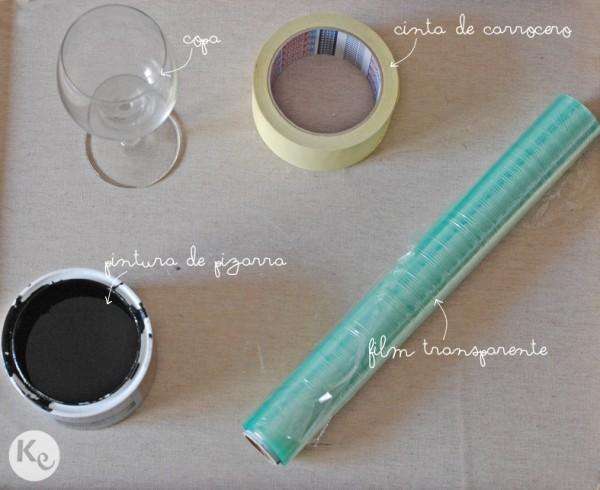 DIY. Blackboard decoration for glasses DIY. Blackboard decoration for glasses