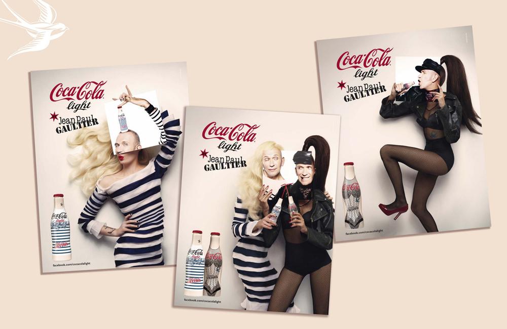 Las publicidades de Jean Paul Gaultier para COCA-COLA! Coca-Cola Light by Jean-Paul Gaultier - Affichage