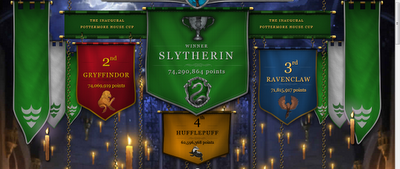 Slytherin ganó la primera Copa de las Casas en Pottermore