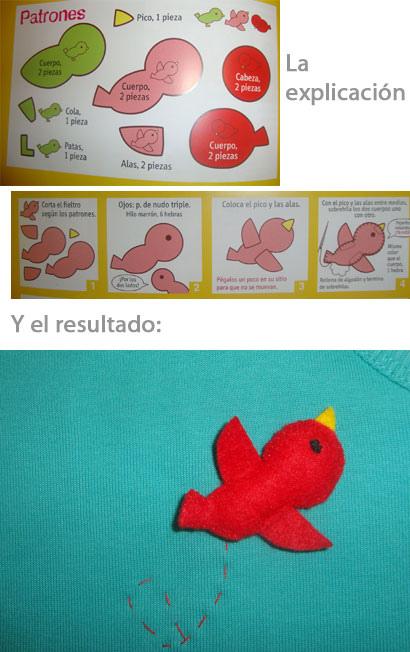 Camiseta con pajarito de fieltro cami_flickr1