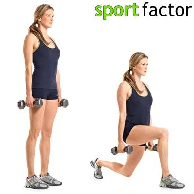 Zancada invertida y curl Quema los mojitos con estos ejercicios