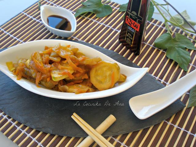 Salteado de verduras en salsa de soja Salteado de verduras en salsa de soja