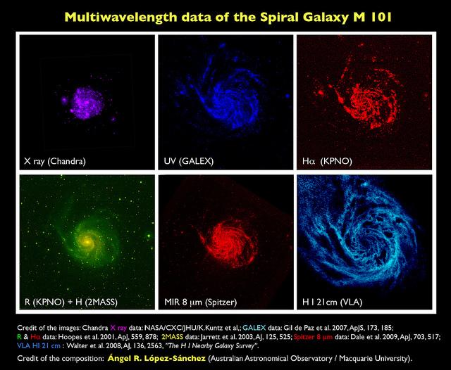 Gas, estrellas y polvo en la galaxia espiral M 101 Gas, estrellas y polvo en la galaxia espiral M 101