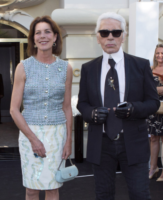 Carolina de Mónaco acompañó a Karl Lagerfeld en el lanzamiento de la colección de joyería de Chanel en Mónaco