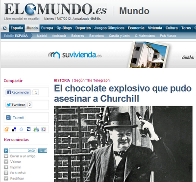 ¿PRETENDIERON LOS NAZIS ACABAR CON CHURCHILL CON UN EXPLOSIVO DISIMULADO EN TABLETAS DE CHOCOLATE? ¿PRETENDIERON LOS NAZIS ACABAR CON CHURCHILL CON UN EXPLOSIVO DISIMULADO EN TABLETAS DE CHOCOLATE?