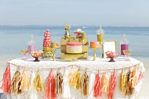 Tres tartas románticas ¡en la playa!