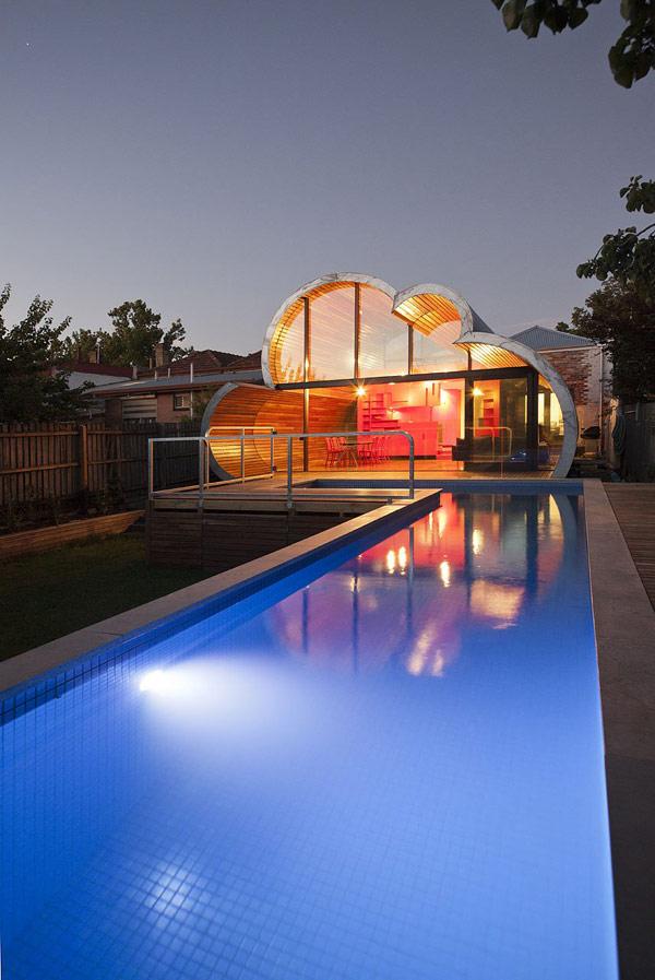 Cloud House (3) Cloud House 3 Cloud Shaped Extrusion as Contemporary Annex to Edwardian Home in Australia