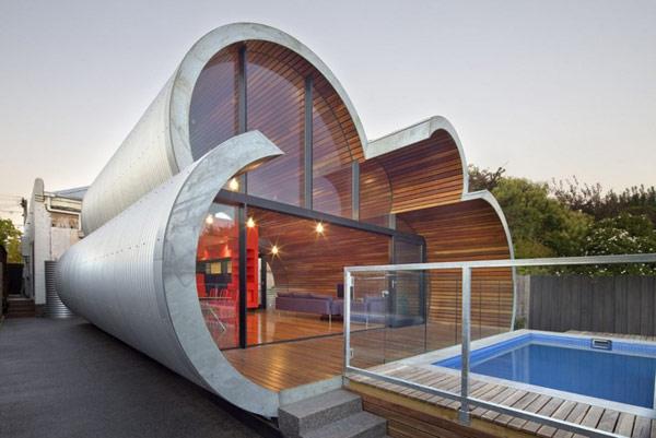 Cloud House (7) Cloud House 7 Cloud Shaped Extrusion as Contemporary Annex to Edwardian Home in Australia