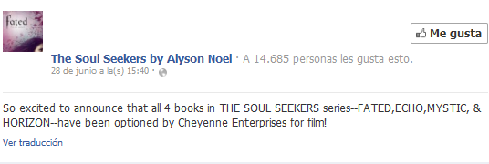 The Soul Seekers de Alyson Noël irá a la gran pantalla