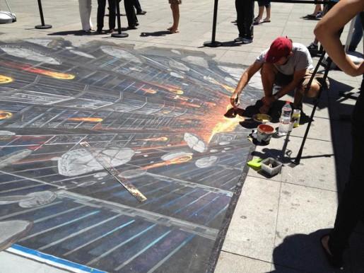 Un grafitti callejero en 3D para promocionar 