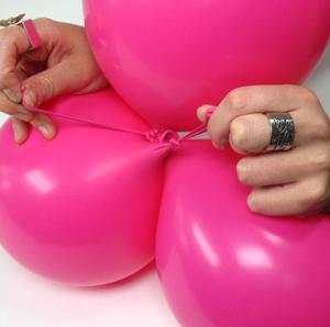 atar-trio Tutorial globos: una alegre flor
