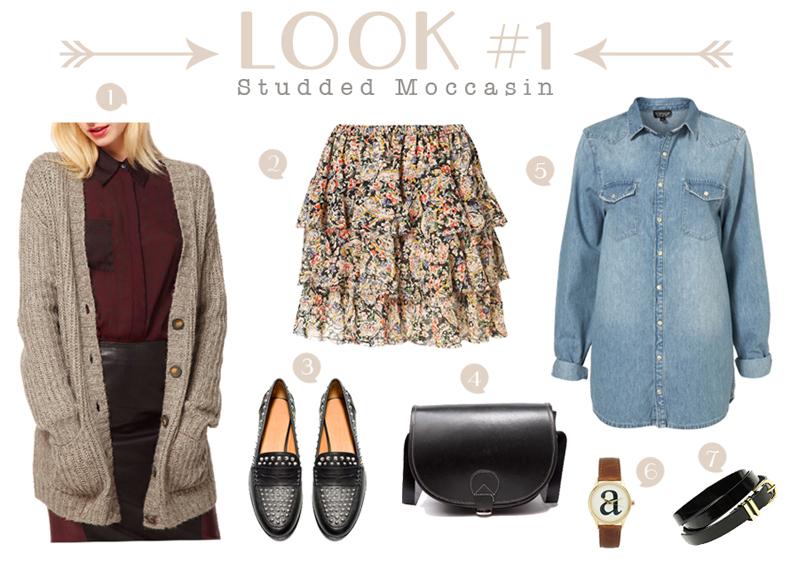 How to Wear Studded Moccasin collagevintage