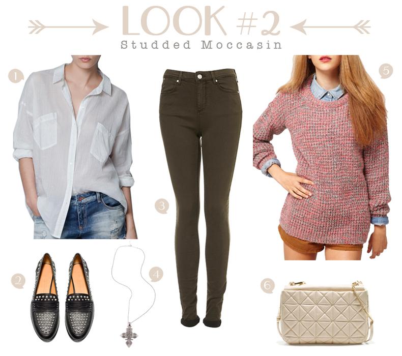 How to Wear Studded Moccasin collagevintage