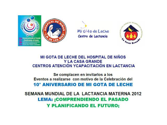 Actividades Semana Mundial de la Lactancia Materna 2.012