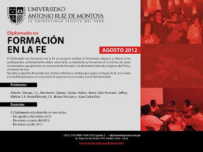 DIPLOMADO EN FORMACIÓN DE LA FE DIPLOMADO EN FORMACIÓN DE LA FE