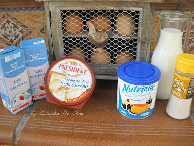 Flan de queso semi curado Flan de queso semi curado