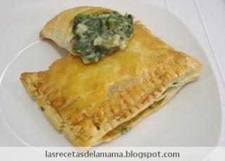 Receta de Hojaldre relleno de espinacas con bechamel Receta de Hojaldre relleno de espinacas con bechamel