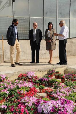 El Viceconsejero de Empleo, Jesús Valverde, y el Director General de Empleo, José Luis Moreno, visitan el Centro Especial de Empleo La Veguilla.