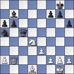 Posición después de 22. ... a6 Posición de la partida Angel Ribera contra Antonio Medina en el Torneo Regional de Ajedrez de Vic 1940