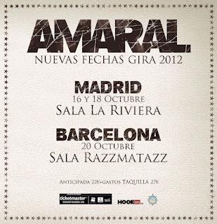 AMARAL EN  MADRID Y BARCELONA