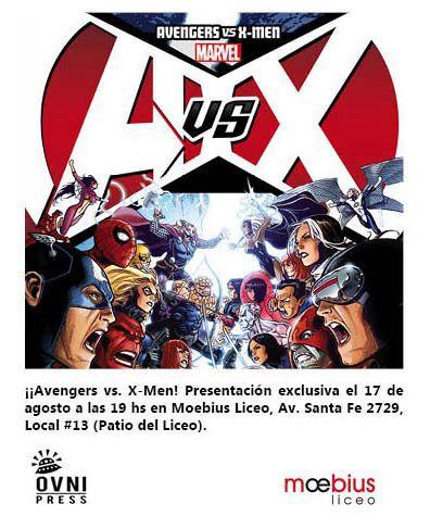 AVENGERS VS. X-MEN: Presentación en Moebius Liceo AVENGERS VS. X-MEN: Presentación en Moebius Liceo