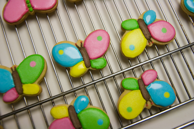 Galletas decoradas de mariposas