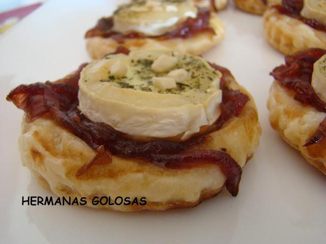 TARTALETAS CON CONFITURA DE CEBOLLA Y QUESO DE CABRA TARTALETAS CON CONFITURA DE CEBOLLA Y QUESO DE CABRA