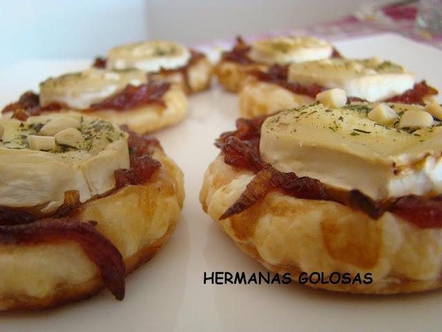 TARTALETAS CON CONFITURA DE CEBOLLA Y QUESO DE CABRA TARTALETAS CON CONFITURA DE CEBOLLA Y QUESO DE CABRA