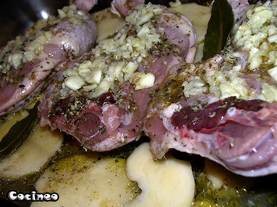 Muslos de pollo al horno Muslos de pollo al horno