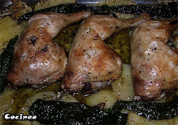 Muslos de pollo al horno Muslos de pollo al horno