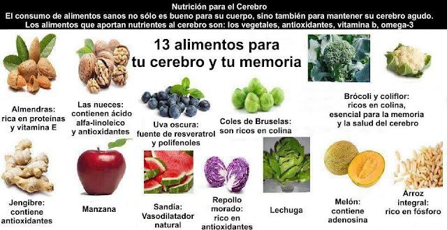 Alimentos para tu cerebro y tu memoria