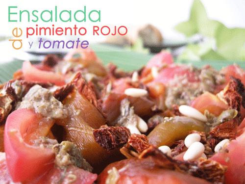 Ensalada de pimiento rojo y tomate Ensalada de pimiento rojo y tomate