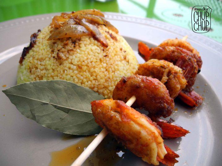 Cous Cous al curry con gambas picantes. Viernes de receta