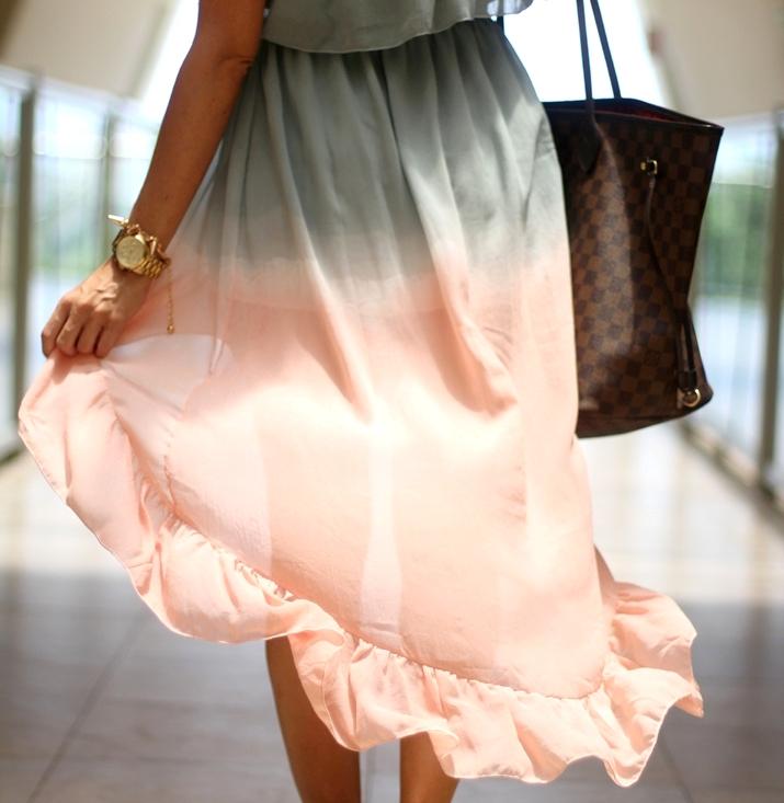 Ombre dress look blogger Outfit with ombre dress by fashion blogger Mónica Sors, in México