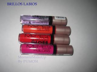 Labios: barras y brillos de Moment Make Up Labios: barras y brillos de Moment Make Up