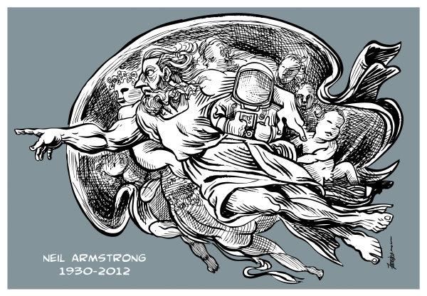 Neil Armstrong, homenaje gráfico