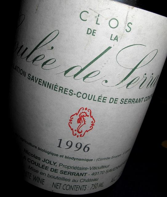 Joly, Clos de la Coulée de Serrant 96 Clos de la Coulée de Serrant 1996 jpg
