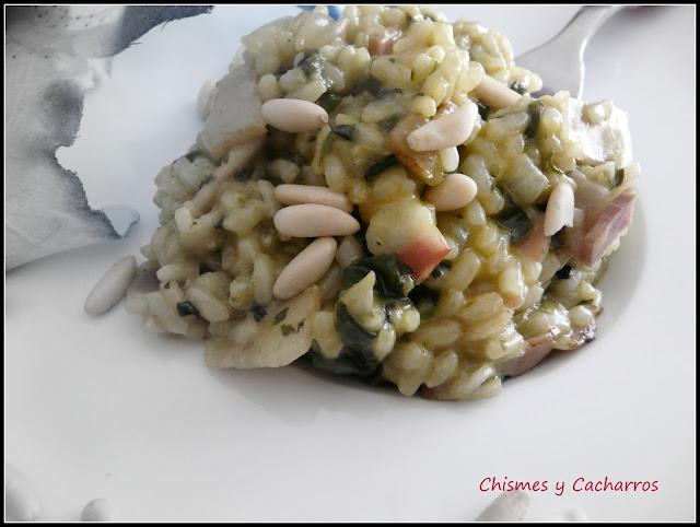 Risotto de Espinacas y Beicon Risotto de Espinacas y Beicon