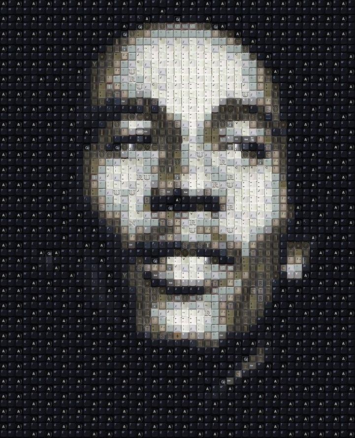 ART: PIXEL PORTRAITS... con piezas de teclado! ART: PIXEL PORTRAITS... con piezas de teclado!