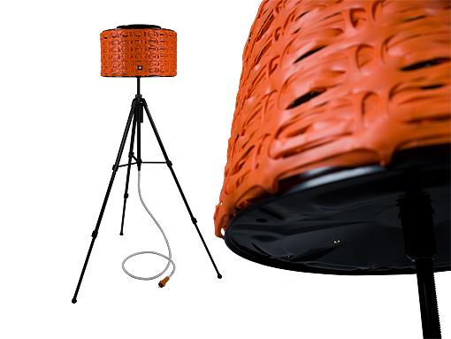 lampara pie netorange Lámparas de Diseño Recicladas